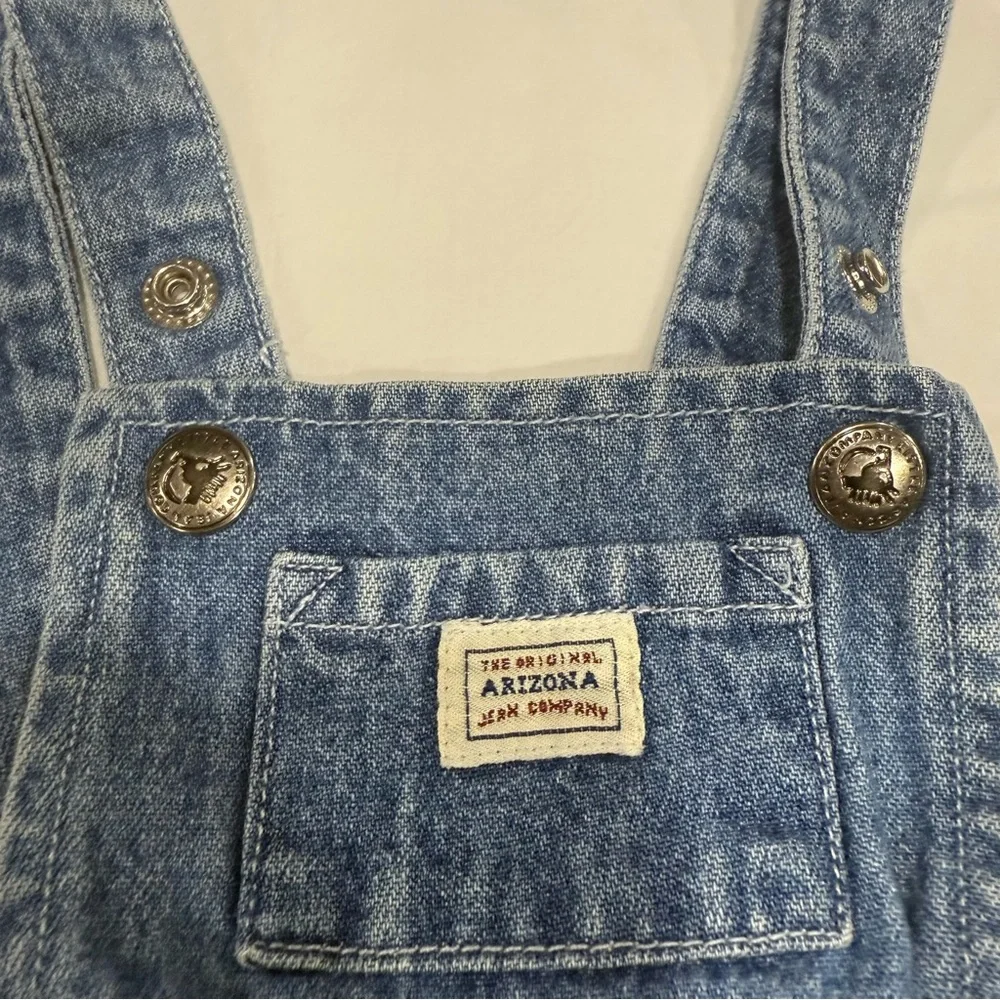 Y2K Arizona Jean Company Blue Denim Overall Skirt Size 6-9 Months